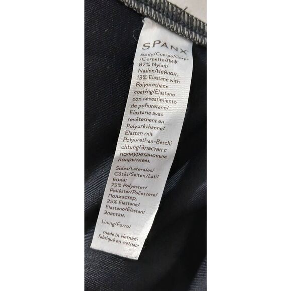 Spanx womens small black cream tuxedo moto leggings - Picture 6 of 7